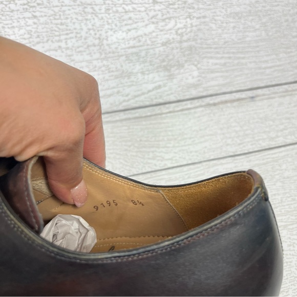 CALZOLERIA HARRIS x BARNEY'S NEW YORK Brown Iridescent Monk Strap Loafers Sz 8.5 - Picture 7 of 12